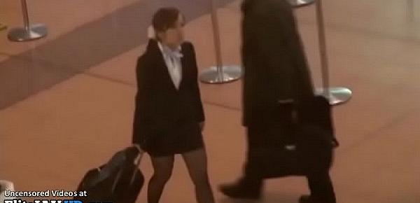  Japanese hostess has sex in pantyhose and uniform